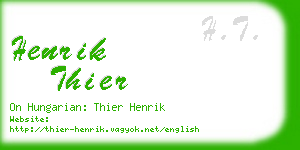henrik thier business card